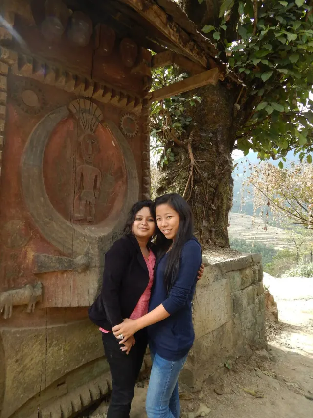 All villages have an ornate village gate carved out of a hundreds of years old tree or stone